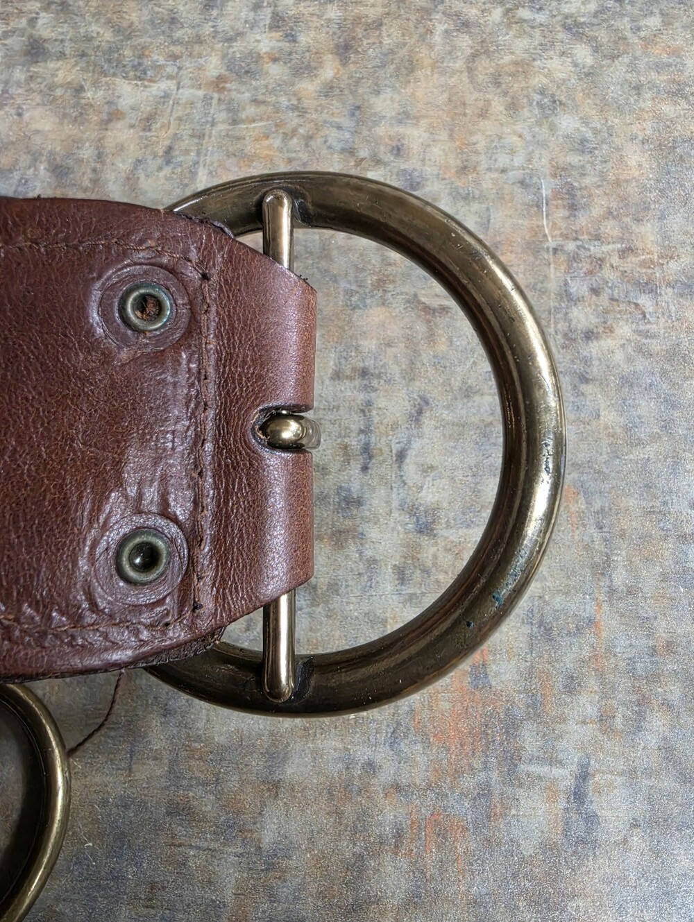 Michael Kors Brown Leather Ring-Detail Waist Belt - Picture 7 of 7